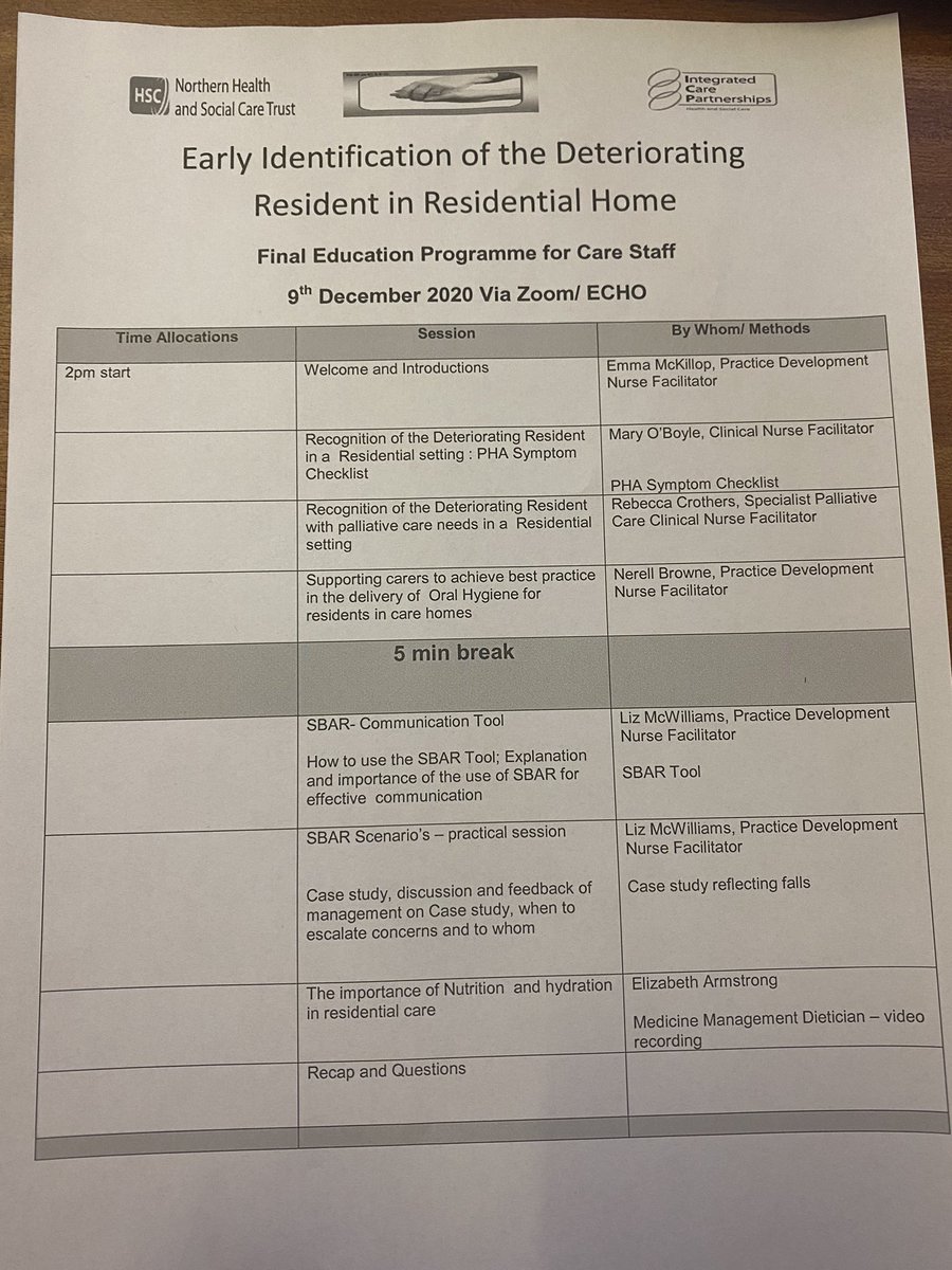 MckillopEmma's tweet photo. REaCH delighted to be delivering early identification of the deteriorating resident in residential home training multiple professional delivery via Echo today supporting our residential homes #colaborativeworking #workingtogether #supportingcarehomes #REaCH https://t.co/LgcnDKMVV5