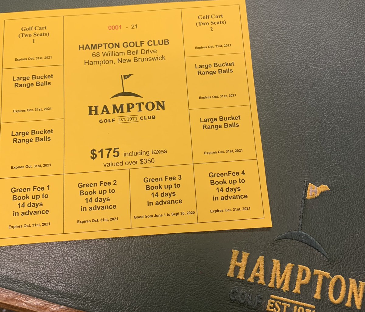 Our one-day green fee sale is ONLINE this year! December 12th starting at 10am! Visit hamptongolf.ca - Rates/Resevations - Buy online. ONLY 💯 available. First-come-first-served! #greenfee #coupons #golfnb #hamptonnb #happyholidays2020