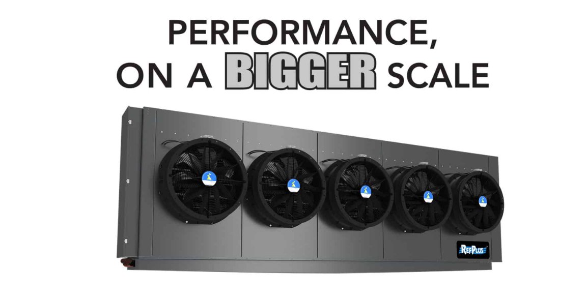 <a href="/RefPlus/">RefPlus</a> recently updated their EJ, EQ, and EX evaporators to include a larger 5 fan model. These evaporator models can also throw up to 200'. The EJ, EQ, and EX evaporators are perfect for large warehouse applications. buff.ly/3qJy58W. #Coldstorage #refrigeration