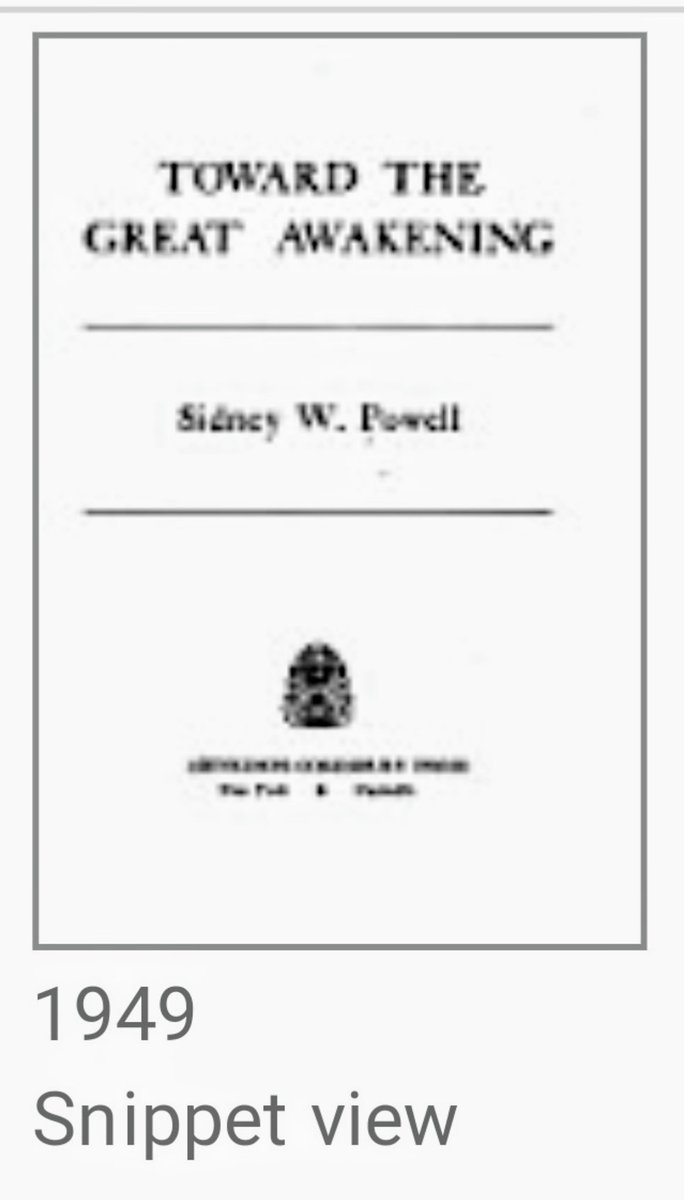 Sidney Powell wrote a book Called:"Toward The Great Awakening"Published in 2010Wait, what? How did she know about the Great Awakening back then?Well, actually it was a reprint from her first edition. Published in 1949The problem is, she was not born till 1955Woo Factor