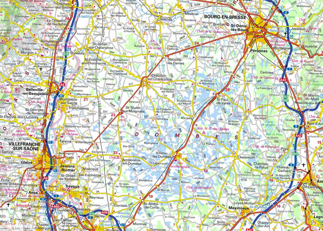 Le sud du graben de la Bresse fait néanmoins exception avec des apports du glacier du Rhône. Ces dépôts très argileux seront ensuite exploités par des moines qui y creuseront de nombreux étangs d’où dérive le nom donné à cette région : la  #Dombes. 12/12