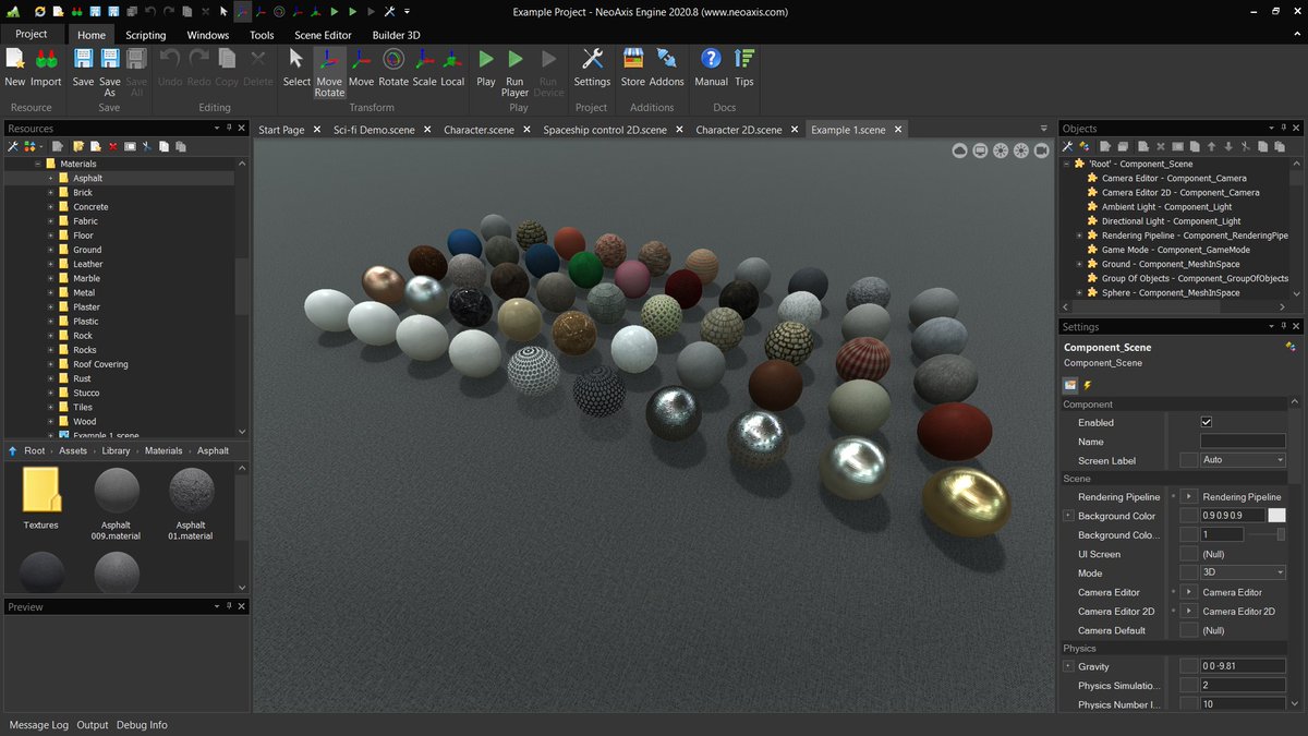 neoaxis's tweet photo. In the NeoAxis Asset Store has been updated a content library that contains free realistic materials and environment cubemaps. The library now contains 206 materials, 27 cubemaps of environments. Link: https://t.co/OUX9koFfha #neoaxis #gameengine #gamedev #indiedev #opensource https://t.co/yQhcWidhf5