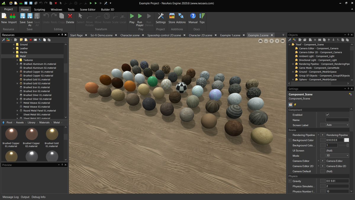 neoaxis's tweet photo. In the NeoAxis Asset Store has been updated a content library that contains free realistic materials and environment cubemaps. The library now contains 206 materials, 27 cubemaps of environments. Link: https://t.co/OUX9koFfha #neoaxis #gameengine #gamedev #indiedev #opensource https://t.co/yQhcWidhf5