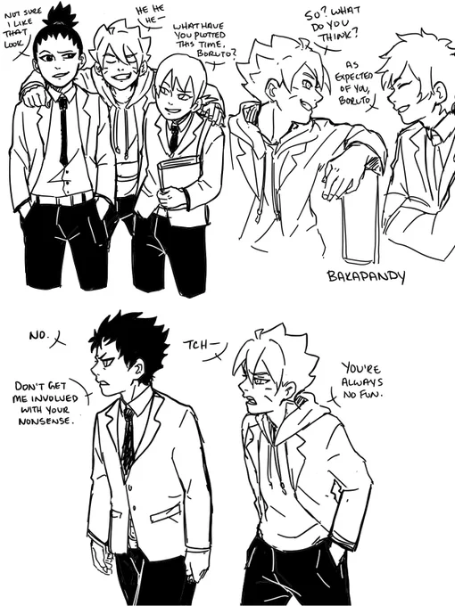 [Junior High AU]
What shenanigans is Boruto up to this time... 
