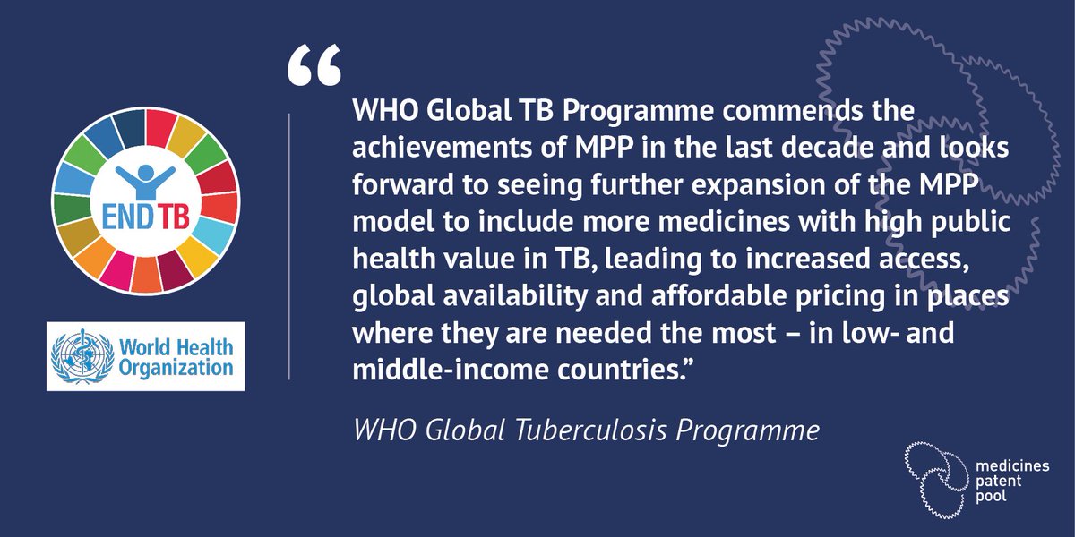 MedsPatentPool's tweet photo. #JustPublished: #TB is world’s top infectious killer &amp; drug-resistant TB is one of the key contributors to #AMR. Read our latest partner story from @WHO’s Global TB Programme on making access to new medicines &amp; regimens to treat #MDRTB a reality 
Read on➡️ https://t.co/khrw4rl1SM https://t.co/tPlE36AjKD