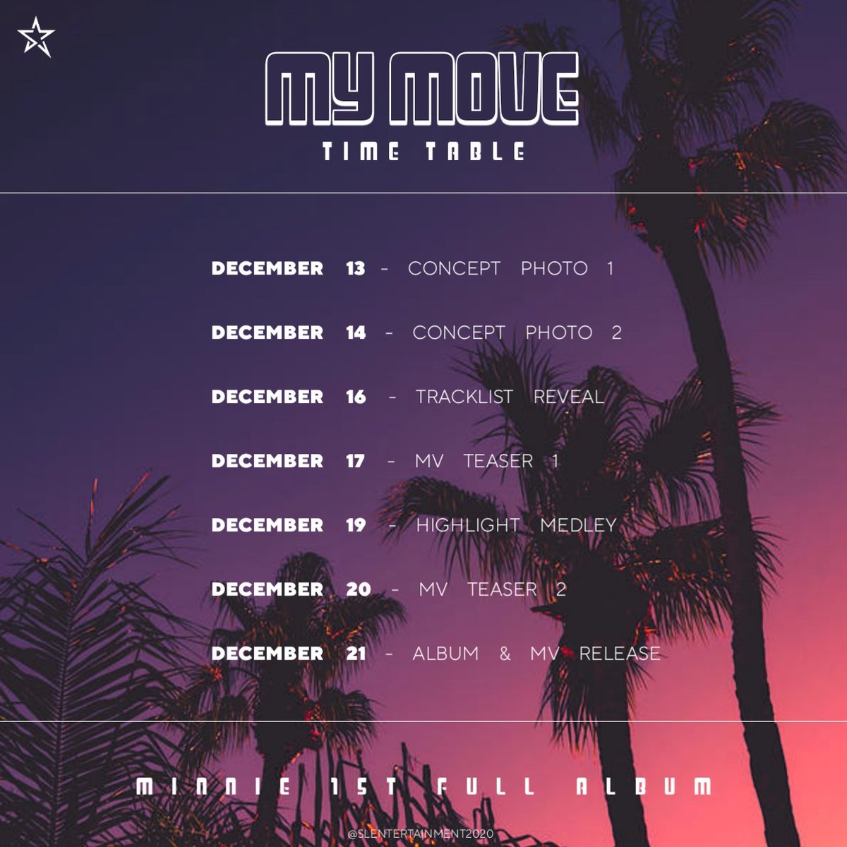 SlEntertainmen8's tweet photo. Minnie [My Move] The 1st Full Album 

                           [Time Table]

#MINNIE #SL_ENTERTAINMENT #MY_MOVE #THE_1ST_FULL_ALBUM #민니 https://t.co/OGqByYE3ie