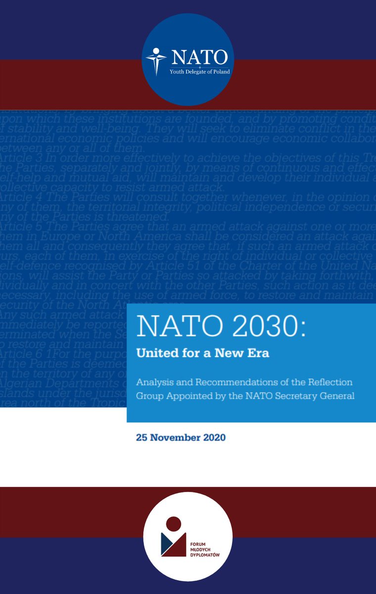NATOdelegate's tweet photo. 🇵🇱 W zeszłym tygodniu światło dzienne ujrzał dokument  „NATO 2030 – United for a New Era”. #NATOdelegate przygotował facebookowy post na jego temat 👇

https://t.co/aTIMnQaWos https://t.co/MNHjdeNbjj