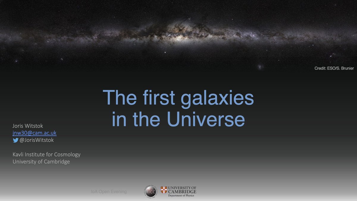 JorisWitstok's tweet photo. Excited for my talk at @cambridge_astro's Open Evening tonight β tune in at 19:15 GMT to hear about #lightning, #bakinginspace, and of course observing the first #galaxies in the Universe! ππ https://t.co/95G5TBDS6v https://t.co/lO1JIEzfRj