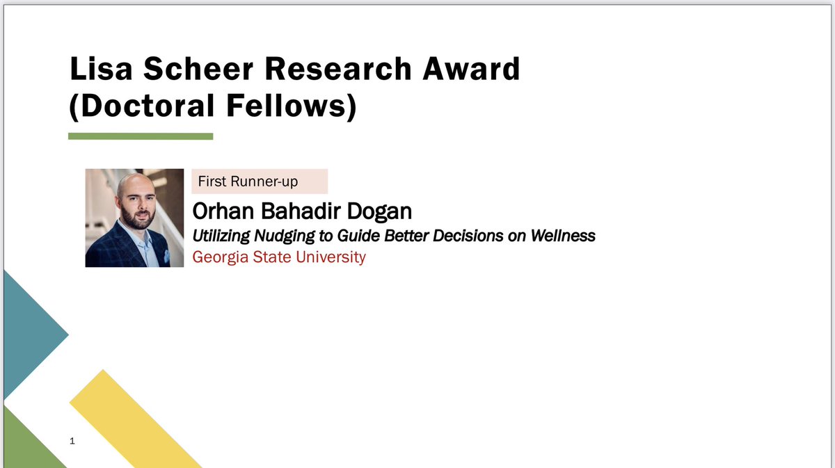 Honored to be recognized at the Marketing Strategy Consortium @UTexasMcCombs as the first runner-up for the inaugural “Best Doctoral Fellow Research Proposal Award.” 

For this to come especially after a very tough year means a lot. #marketingacad @RobinsonCollege @GeorgiaStateU