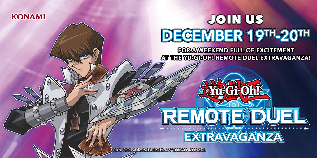 YuGiOhCardEU's tweet photo. Attention Duelists!
 
On the 19th and 20th December, join us for a weekend full of excitement as we host Remote Duel Extravaganza and Remote Duel Extravaganza Celebration events around Europe!
More information: https://t.co/Ao6OuJ0tEY
 
#YuGiOh #RemoteDuel #RemoteDuelExtravaganza https://t.co/ljgg69v0ea