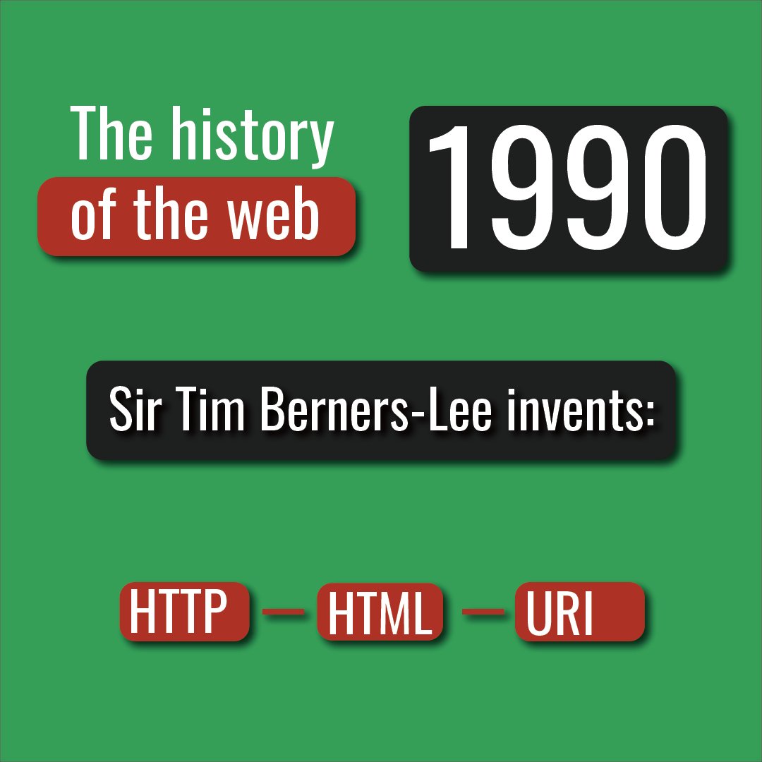 SmartMarkIT's tweet image. In 1990 Sir Tim Berners-Lee invents: HTTP, HTML and URI laying the groundwork for the modern internet. 

#Historyoftheweb #webdevelopment #didyouknow #webtrivia #canadianbusiness #ontariobusiness