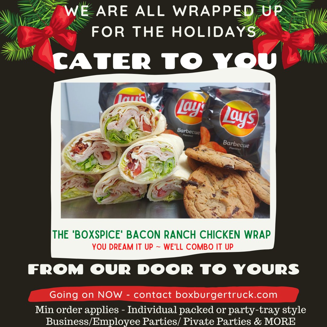 Normally this time of year we are busy with 'BoxBurger Burger Bars' for the holidays.
This isn't a normal year 😳
So we wrapped our heads together (wrapped ~ get it 😂) 
and said, "Team, what can we do for those large orders that...
facebook.com/BoxBurgerTruck…

#indianapolis #indy