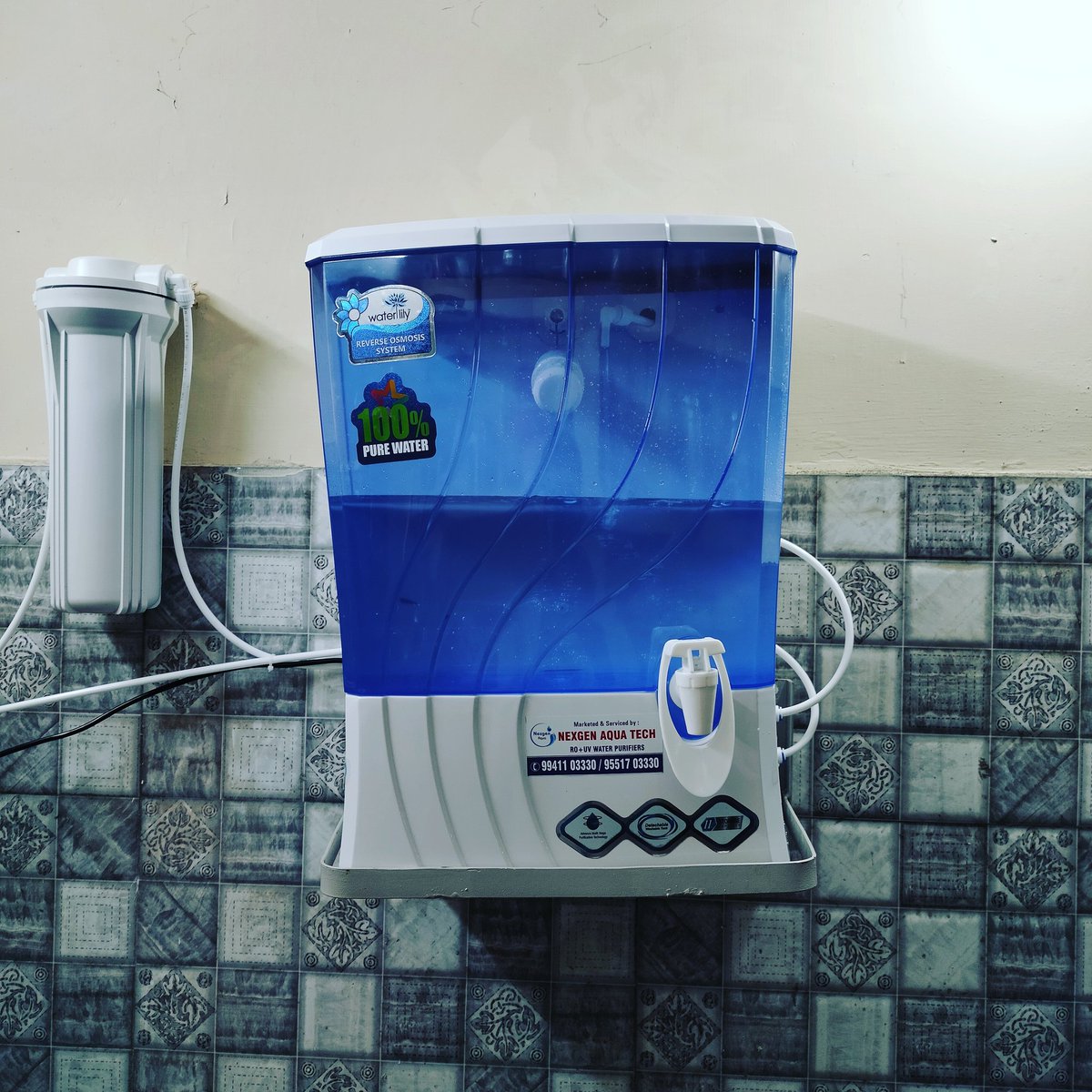 AquaNexgen's tweet image. Water Lily 5 Stage RO Water Purifier
* Newly Installed today @ Mr. Suresh Sir House in Hasthinapuram, Chennai.
* Detachable Tank Feature
* 10 Litres storage Tank
#ROwaterpurifier #puredrinkingwater 
#Advancedfilter #Bestquality #Economical