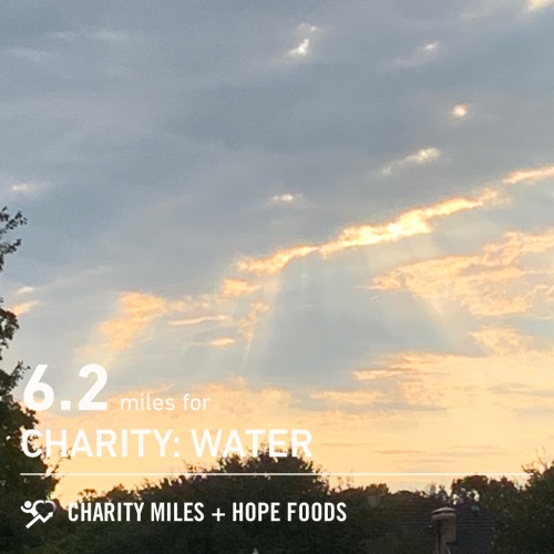 6.2 <a href="/CharityMiles/">Charity Miles</a> for <a href="/charitywater/">charity: water</a>. Thx <a href="/HopeHummus/">Hope Foods</a> for sponsoring me! #SpreadHope #HopeForTheDay