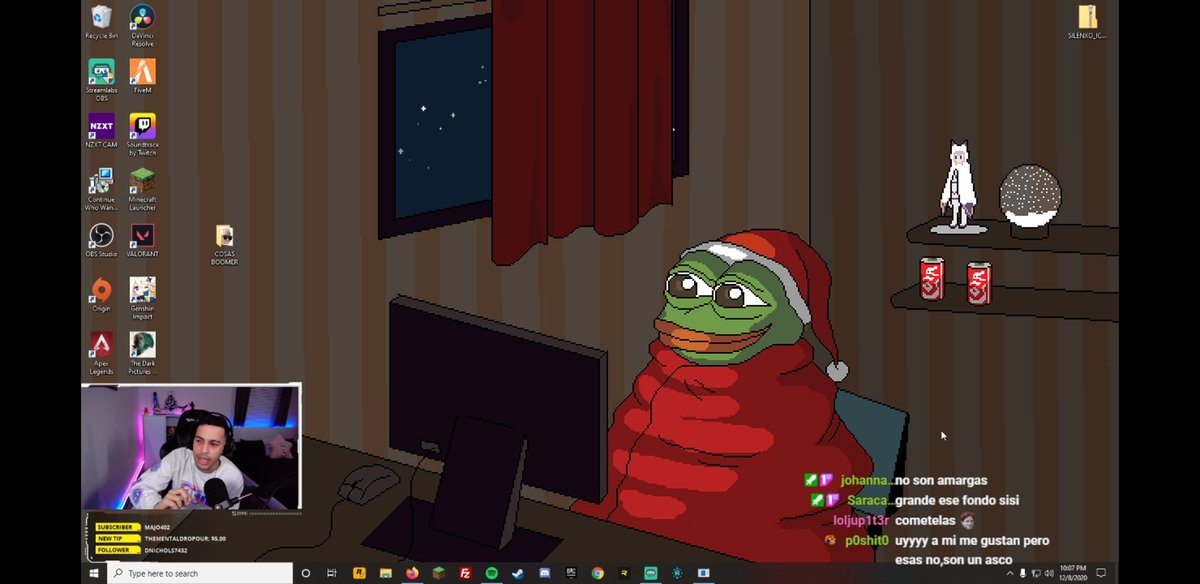 MJS402's tweet image. Estaba bien sad porque ayer en mi casa se fue la luz, cuando Silenxo llevaba como 20min de stream y vino hasta hoy 😭😭😭😭🥺🥺🥺 (como siempre CR) 
Pero aquí estoy viendo el directo resubido. ❤los quiero duendes❤