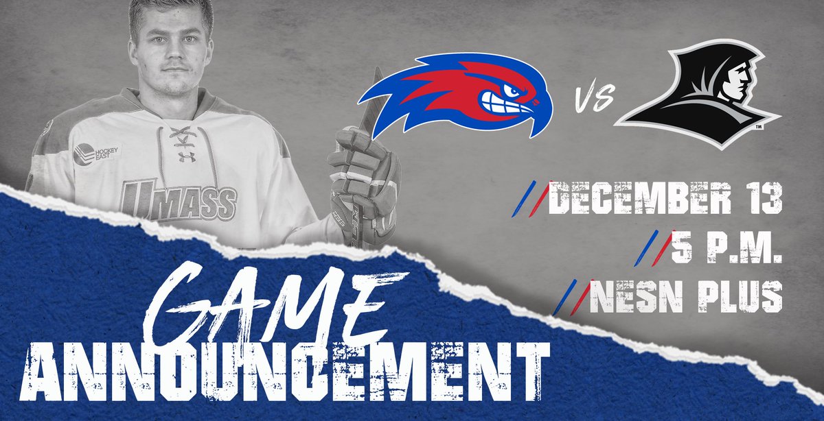 RiverHawkHockey's tweet photo. 🆂🅲🅷🅴🅳🆄🅻🅴 🅰🅻🅴🆁🆃

Your No. 8 River Hawks are now set to open the 2020-21 season on Sunday against Providence at 5 p.m. on NESN+

#UnitedInBlue #HockeyEast https://t.co/AToY5dBzbD