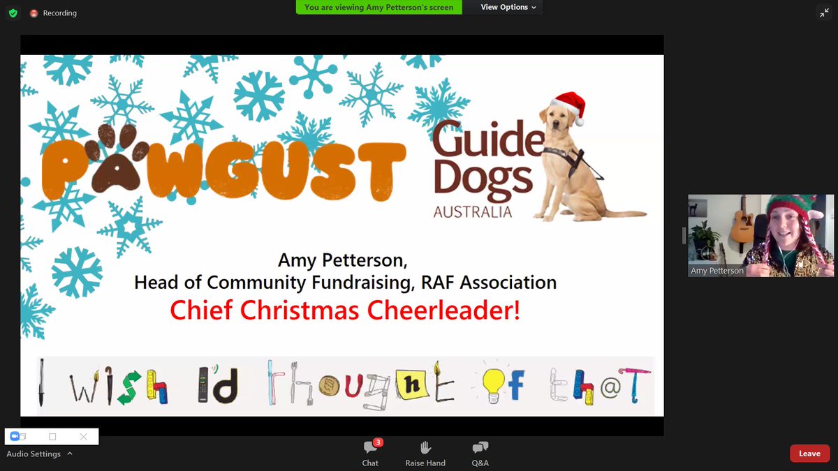 "You are all pawsome!"Now it's  @AmyIsSuper on Guide Dogs Australia's Pawgust campaign.Kept it simple: Walk, raise money, support guide dogs.Great stewardship, well thought through supporter journey.These puns are relentless! #IWITOT