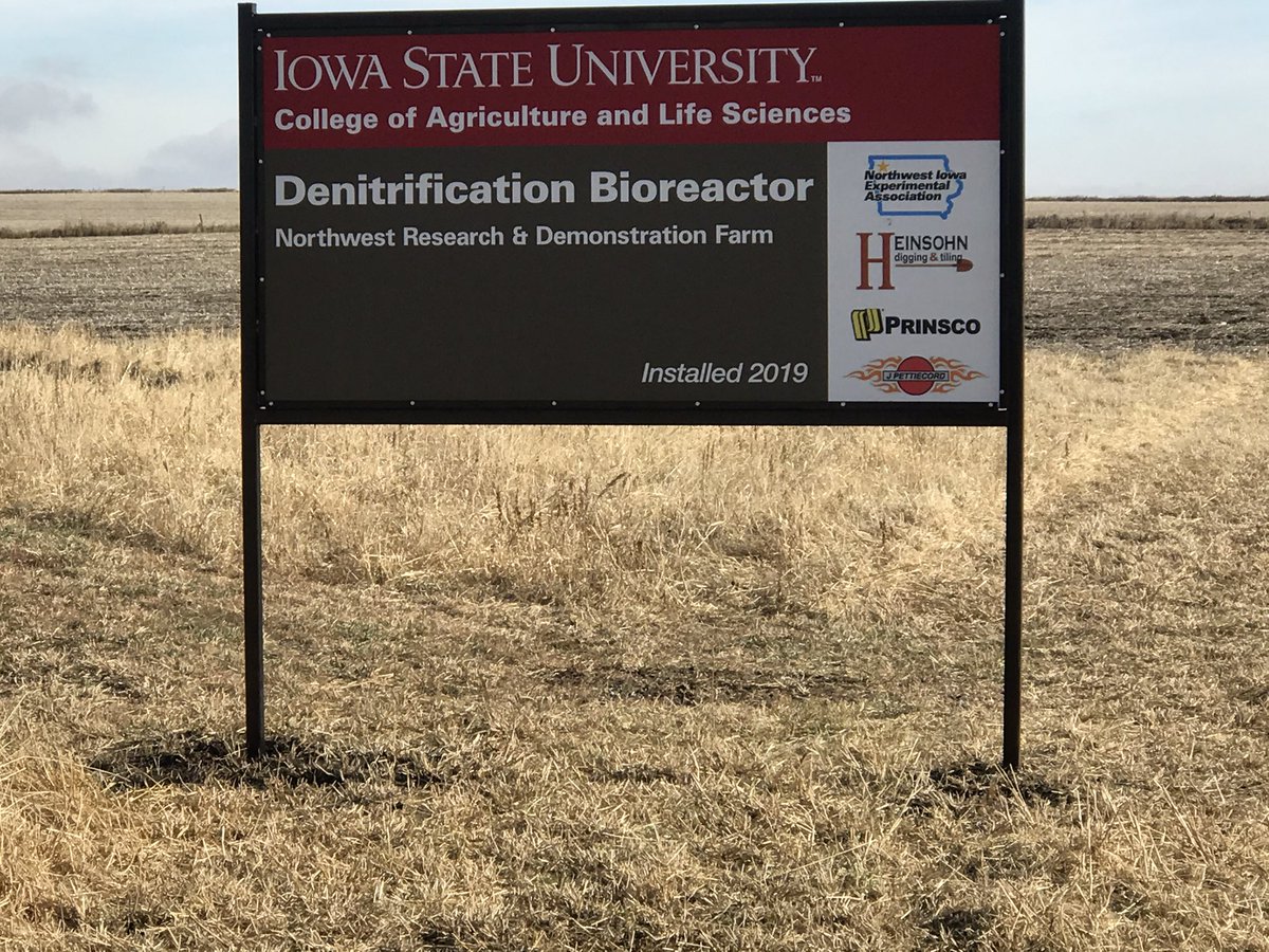 NW Research Farm (@isu_nwrf) on Twitter photo New signage on our Field Edge Denitrification Bioreactor installation. Thanks again to project sponsors Northwest Iowa Experimental Association, Heinsohn Digging and Tiling, Prinsco, and J Pettiecord for their support of this project to Improve Water Quality <a href="/isu_nwrf/">NW Research Farm</a> New signage on our Field Edge Denitrification Bioreactor installation. Thanks again to project sponsors Northwest Iowa Experimental Association, Heinsohn Digging and Tiling, Prinsco, and J Pettiecord for their support of this project to Improve Water Quality <a href="/isu_nwrf/">NW Research Farm</a>
