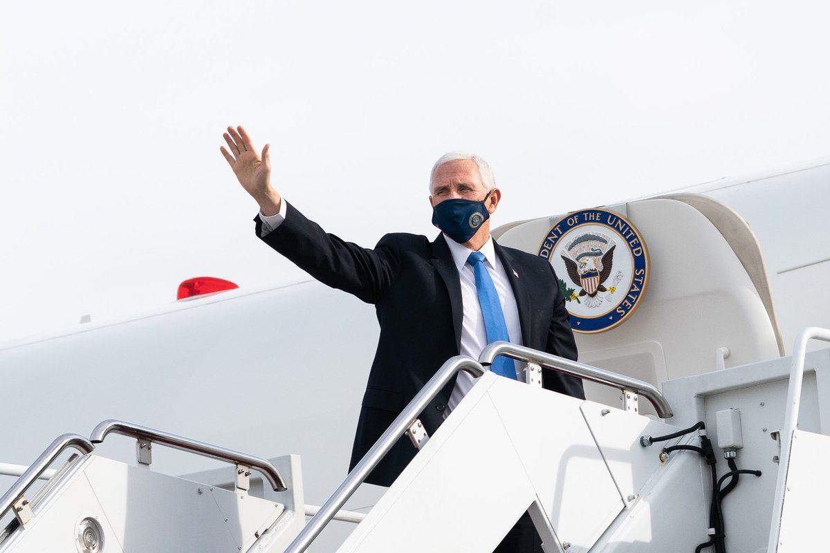 Wheels up for @NASAKennedy with @SecBrouillette and @RussVought45 for the 8th Meeting of the National Space Council!