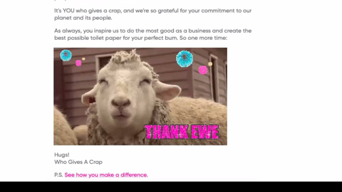 So much we can learn from a supporter experience perspective. See the PS.Housemate ordered in between.  @LianneHD got to receive their lapsed communication, including an email from her toilet!Fun, attention to detail. #IWITOT