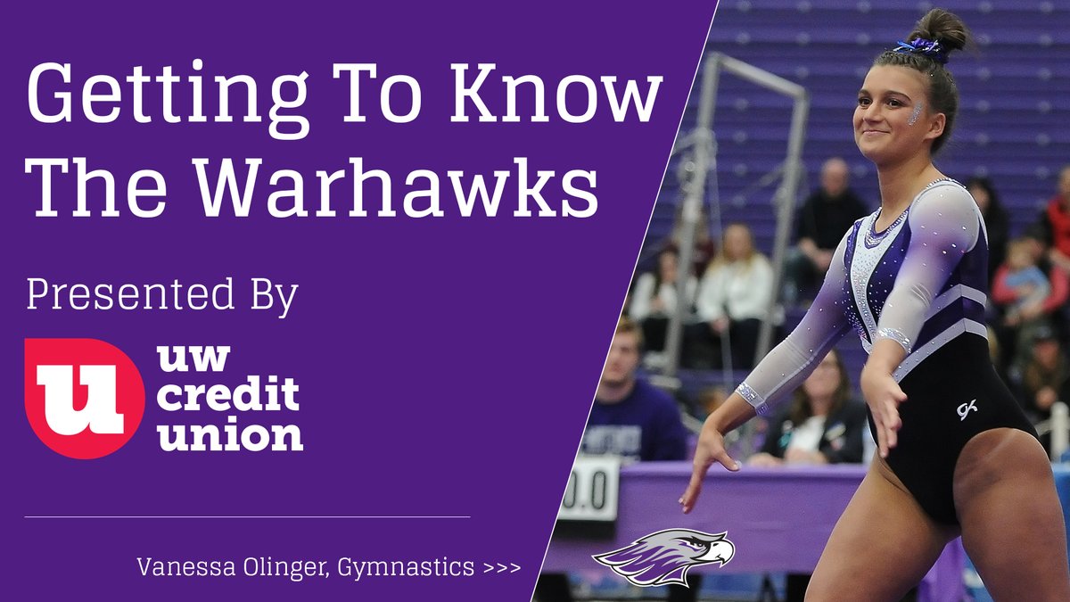 UWWAthletics's tweet photo. Vanessa Olinger of @UWWGymnastics is featured in today's edition of Getting To Know The Warhawks Presented by UW Credit Union - https://t.co/AGEe3Yhrej || #NCGAGym #PoweredByTradition https://t.co/EOLLAxNg6n