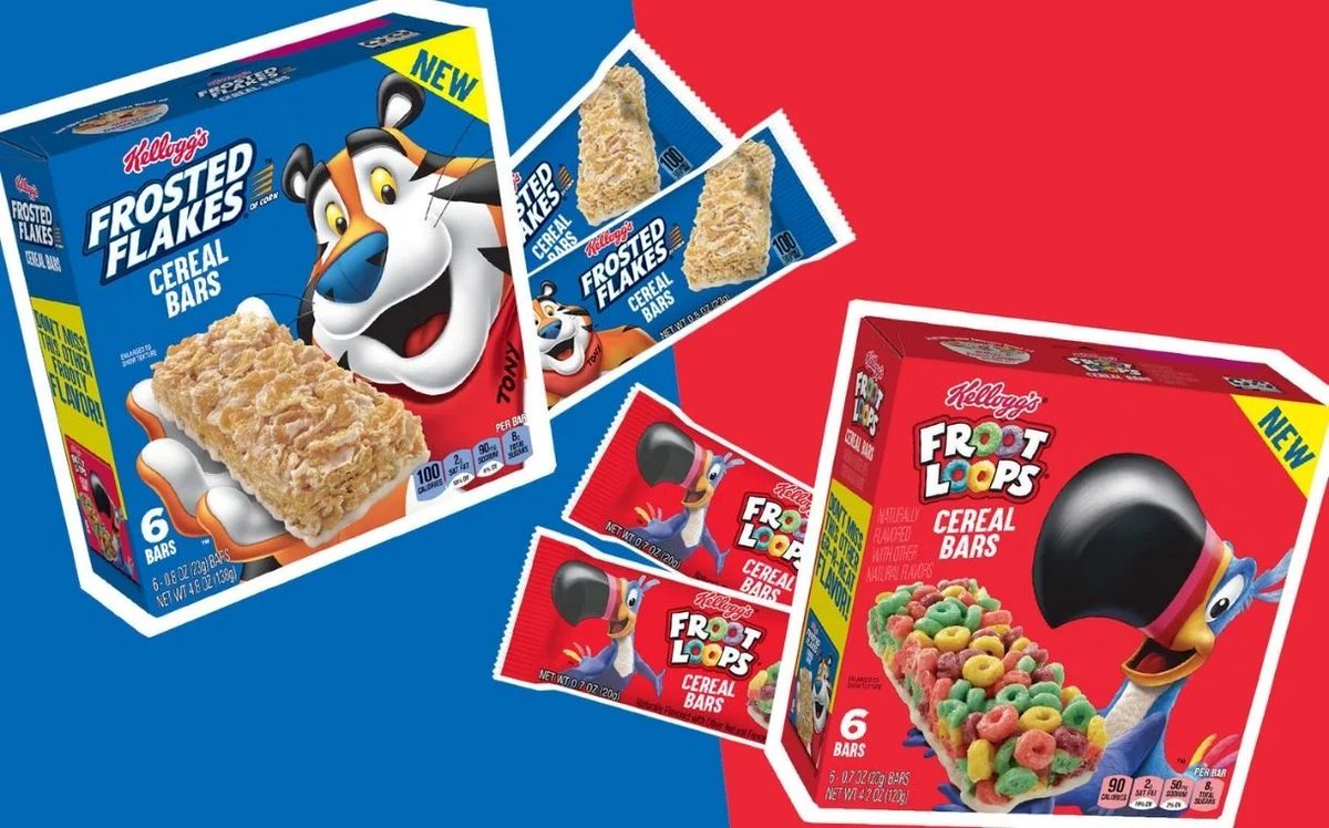 LauraFoodBev's tweet photo. .@KelloggCompany has announced the launch of new #cereal bars that offer Kellogg’s Froot Loops and Frosted Flakes in a ‘convenient’ hand-held form. https://t.co/actJHeZAzY https://t.co/pThrHEZdIg