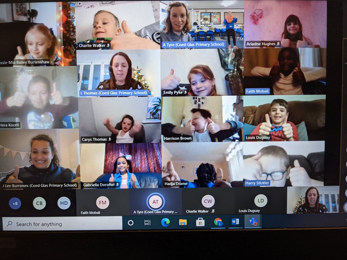 CoedGlas2025's tweet photo. After the disappointment of being told we need to stay home in Year 2 we were really happy to realise we can still see each other every day @coedglas #homelearning https://t.co/xV2VMm4ZQZ