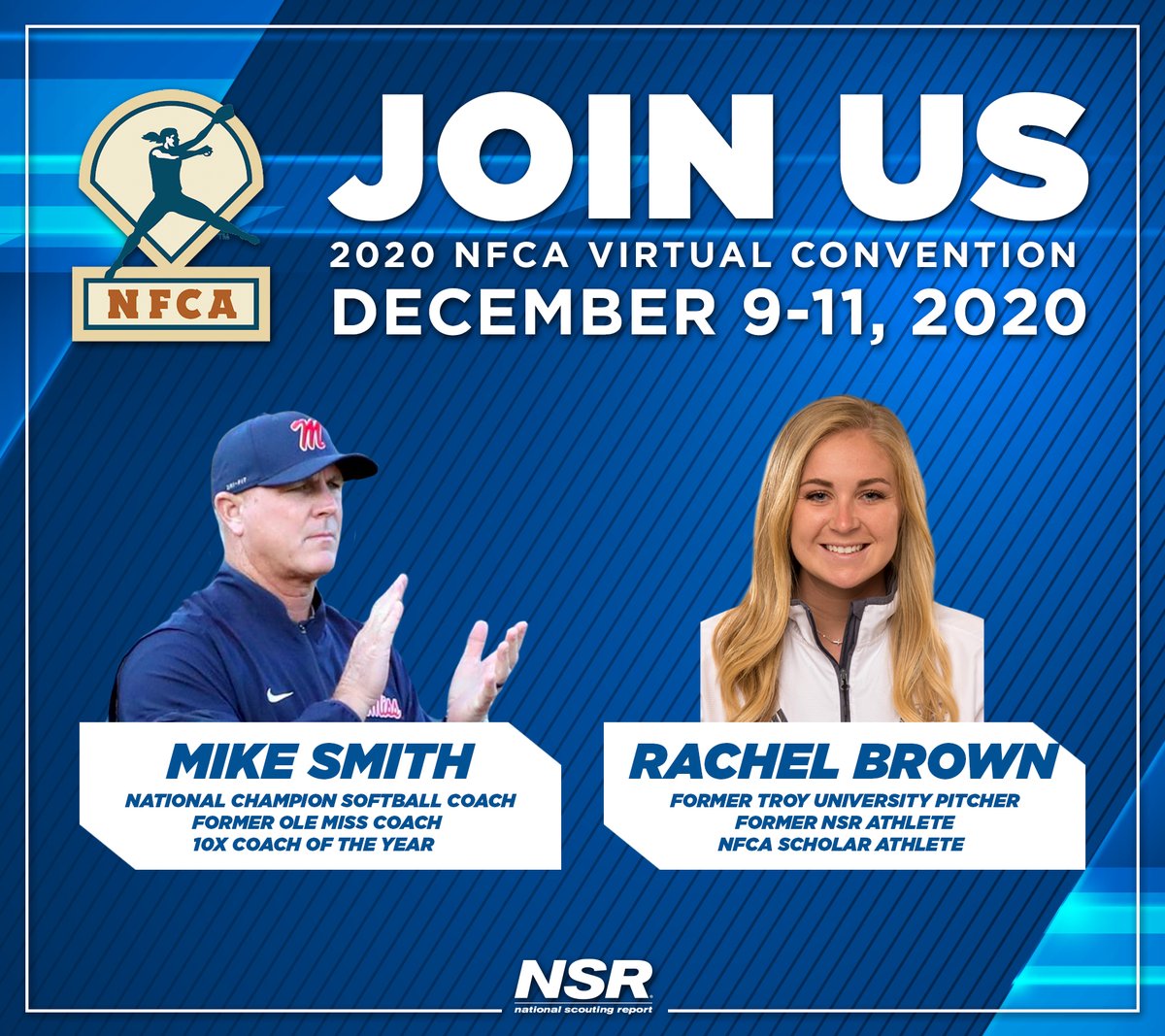 🥎 MIKE SMITH 🥎 (@msmithsb16) on Twitter photo Join <a href="/rachelrbrown21/">Rachel Rigney Brown</a> & myself in our NSR Virtual Booth at the <a href="/NFCAorg/">National Fastpitch Coaches Association</a> Convention TODAY-Wednesday
LIVE:
10:30a-12:30p
1:30p-3:30p
WE ARE HERE FOR YOU!!
📌Recruiting Help
📌Nationwide Scouts
📌Employment Opportunities After Coaching
<a href="/nsrnow/">NSR</a>
#makingdreamscometrue #theNSRway Join <a href="/rachelrbrown21/">Rachel Rigney Brown</a> & myself in our NSR Virtual Booth at the <a href="/NFCAorg/">National Fastpitch Coaches Association</a> Convention TODAY-Wednesday
LIVE:
10:30a-12:30p
1:30p-3:30p
WE ARE HERE FOR YOU!!
📌Recruiting Help
📌Nationwide Scouts
📌Employment Opportunities After Coaching
<a href="/nsrnow/">NSR</a>
#makingdreamscometrue #theNSRway