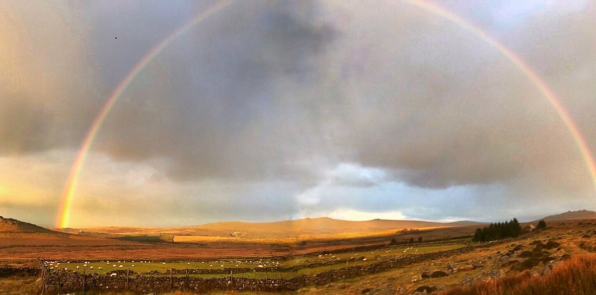 Sunrise yesterday morning over Dartmoor... so lucky to live in such a beautiful part of the UK #dartmoor #rainbows #countryside #devon #plymouth #sunrise #uk #dartmoornationalpark