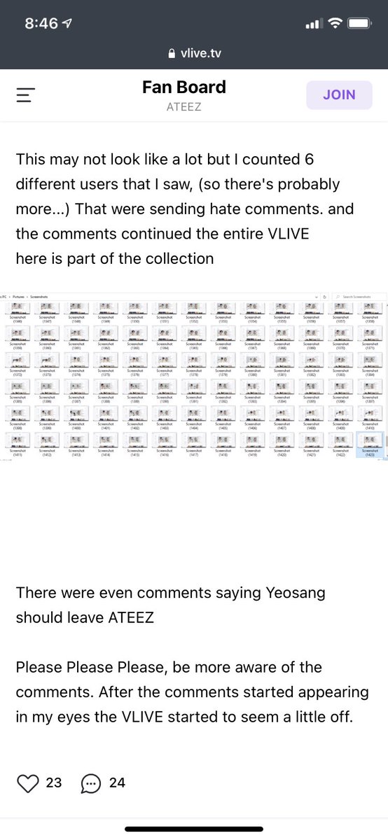 En el último VLIVE, mientras los chicos estaban en vivo se dejaron comentarios contra la vida de ys y pidiendo que abandone el grupoLos comentarios eran en coreano para que los chicos los entiendan...