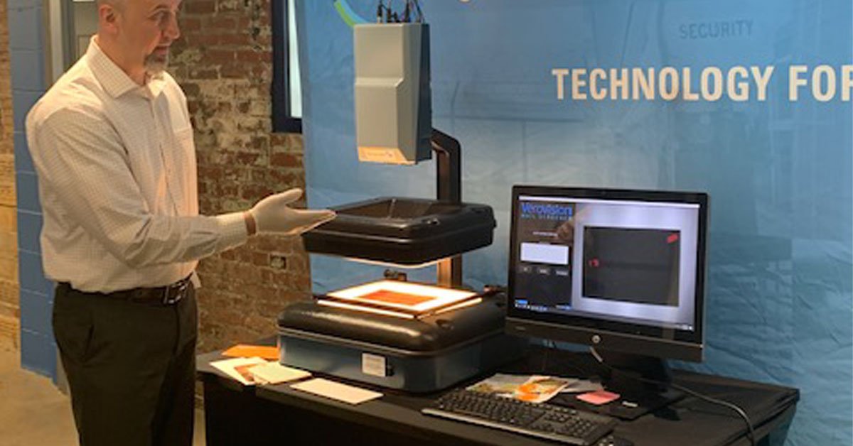 ChemImage's tweet photo. Our signature product, the VeroVision Mail Screener is an innovative sensor system that can quickly, easily and objectively detect drugs concealed in inmate mail. Unlike other #contraband #detection methods, the VeroVision Mail Screener takes the guesswork out of #mailscreening. https://t.co/4QAFOxD9Hn