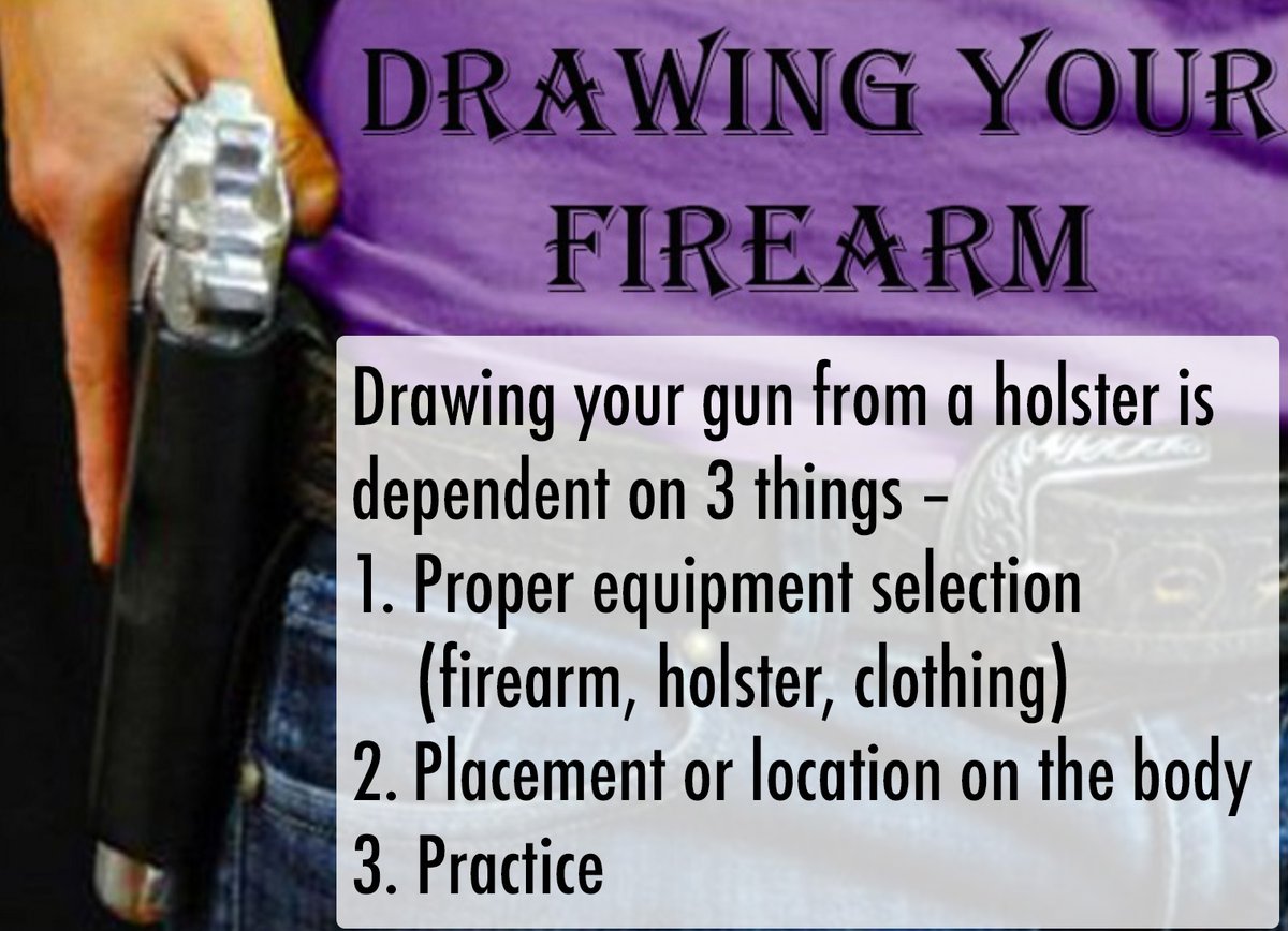 Being able to draw from your holster is absolutely critical if you find yourself in a self-defense situation!

Read my article for tips -
l8r.it/GCdj 

#drawingfromaholster #drawingyourgun #holstersforwomen #guntipsforwomen