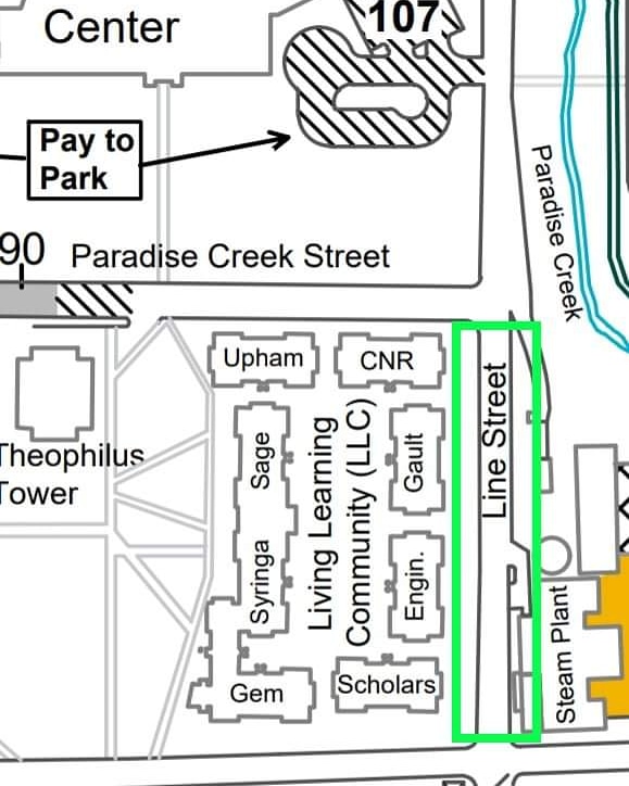 Heads up Vandals! Line Street, between Paradise Creek Street and 6th Street, is closed due to a water break! It is unknown when it will reopen, but we'll be sure to keep you updated! Thanks for your flexibility and patience.
#uidaho #govandals #keepcampusmoving