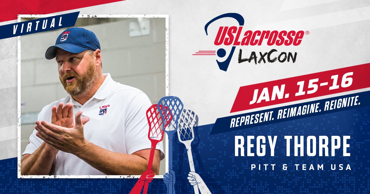 We'll see you at #LaxCon2021, <a href="/RegyThorpe/">Regy Thorpe</a>.
 
✅ Helped lead <a href="/CuseWLAX/">Syracuse Women's Lacrosse</a> to a 158-62 record and 9 <a href="/NCAALAX/">NCAA Lacrosse</a> tournament appearances in 10 years
✅ Bronze medalist as coach of @USAMLax Indoor team
✅ Two-time <a href="/NLL/">NLL</a> Champion ('97 &amp; '07)

Learn from the best: uslax.in/38hSV8M