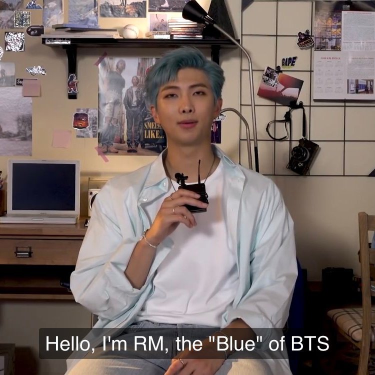 he gives himself nicknames based on the colour he's dyed his hair