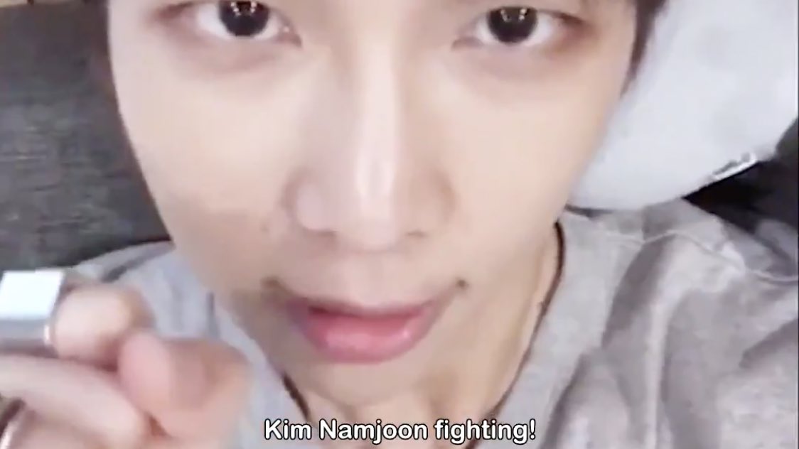 he encourages himself in the third person...