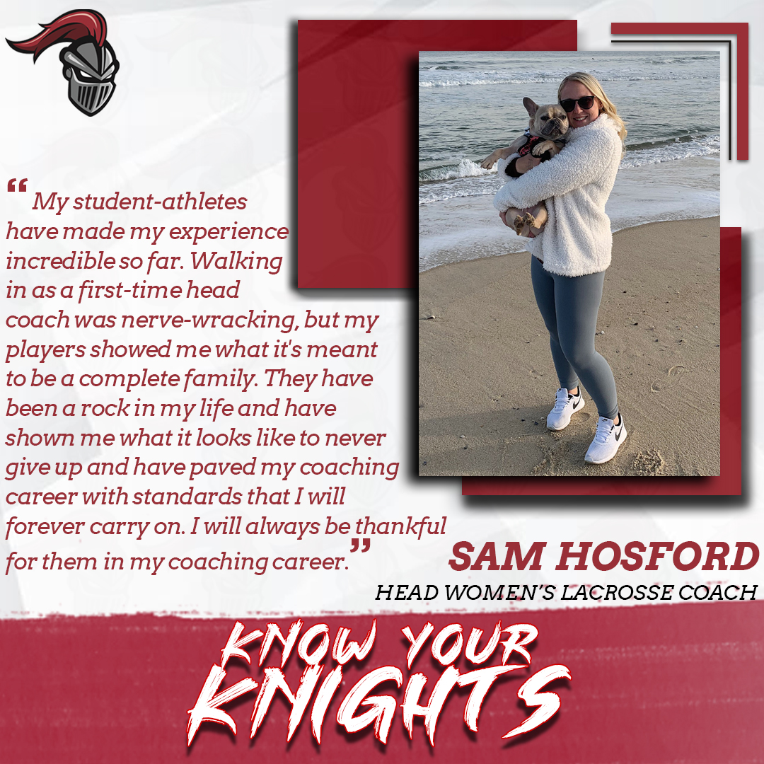 🥍 <a href="/Arcadia_WLAX/">Arcadia Women's Lax</a> head coach Sam Hosford is next up in our Know Your Knights series.

While she's well-known for her accolades as a two-sport athlete in both lacrosse and field hockey, there's one more sport that had her head over heels at a young age.

⚔️bit.ly/36YIwxB