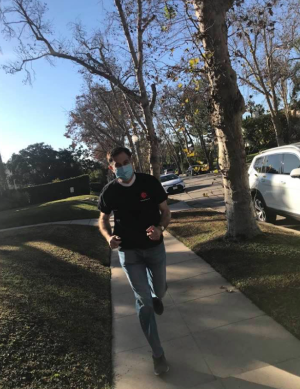 ASH_hematology's tweet photo. ASH Foundation Chair Gary Schiller, MD, running for this year's run/walk, which supports our new Research Restart Award. He says: “the commitment of our Society to research restart in the era of the pandemic should motivate us all to a personal ‘restart.’” #ASH20 #IRunForASH 🙌 https://t.co/nFEyHZOlkZ