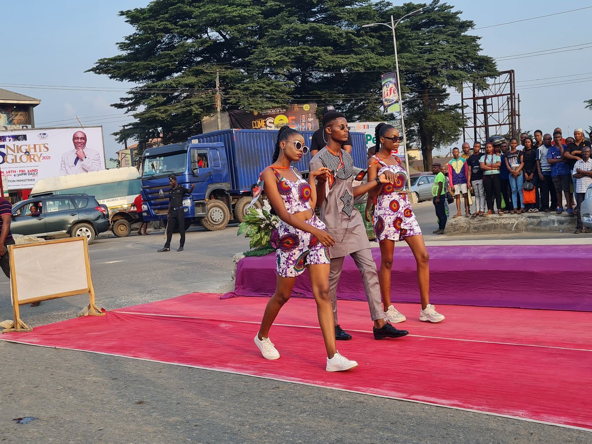 60 Models doing their thing at the Street Fashion. Tomorrow, Masterclass with Mai Atafo and  @Nobsdaslushhkid Friday, Grand Finale Runway Show.Aba Fashion Week 2020Supported by  @BetKingNG