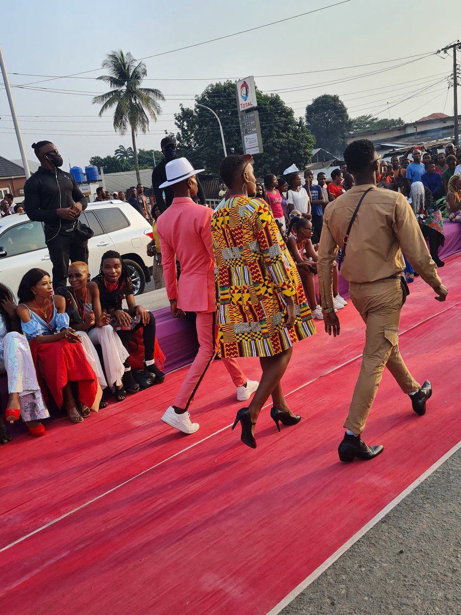 60 Models doing their thing at the Street Fashion. Tomorrow, Masterclass with Mai Atafo and  @Nobsdaslushhkid Friday, Grand Finale Runway Show.Aba Fashion Week 2020Supported by  @BetKingNG