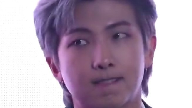 he will be talking and suddenly he will do this face. doesn't mean anything but he will just do it