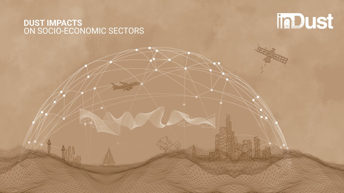 Mineral dust represents a serious hazard with multisectorial effects at local, regional & global scales. Intense outbreaks can close airports & roads due to poor visibility, deteriorate infraestructures by abrasion and affect agriculture and solar energy production.  #COSTinDust