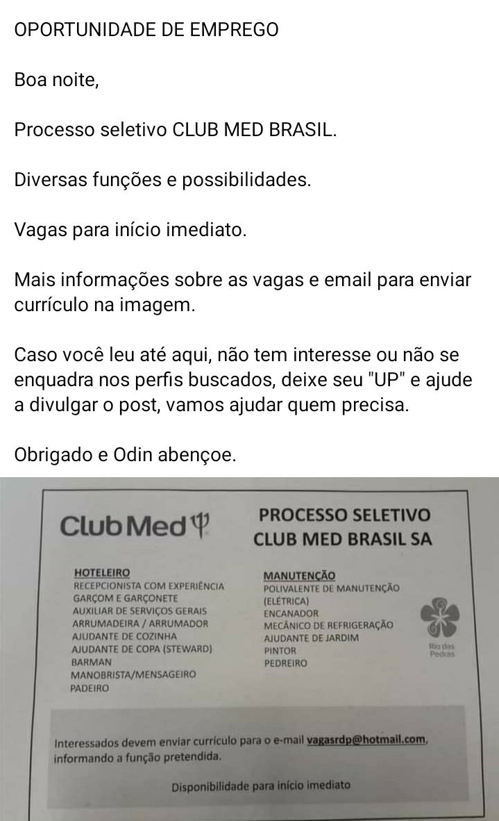 jecassii's tweet photo. @C4ROL_VIEIR4 Clubmed em Mangaratiba tá precisando...se te interessar...😊 https://t.co/0C8EiJ3Cr9