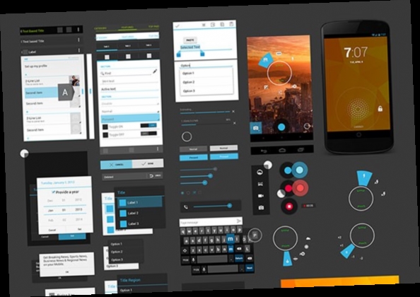 android ui design download psd / Twitter