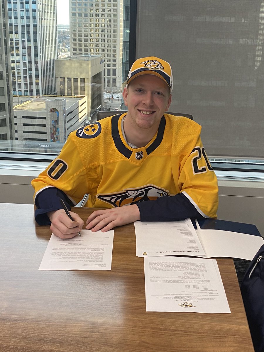 lukeprokop_6's tweet photo. Dream come true. Thanks to everyone who has gotten me to this point. Can’t wait for the future with @PredsNHL #Smashville https://t.co/2SB2QjbF46