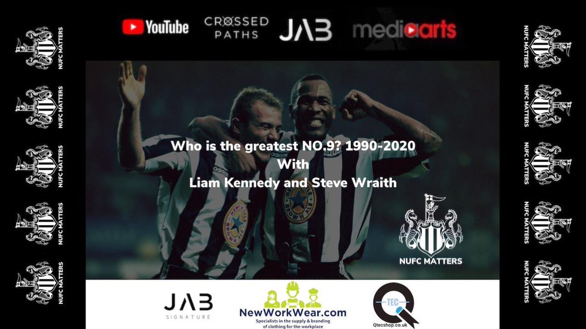 stevewraith's tweet photo. Tonight @LiamJKennedy23 gives us his #nufc top 9 number 9’s 1990-2020 join us 6pm. Subscribe here 👇

https://t.co/wN9CZ0fxBP https://t.co/0l6z2Rn7BW