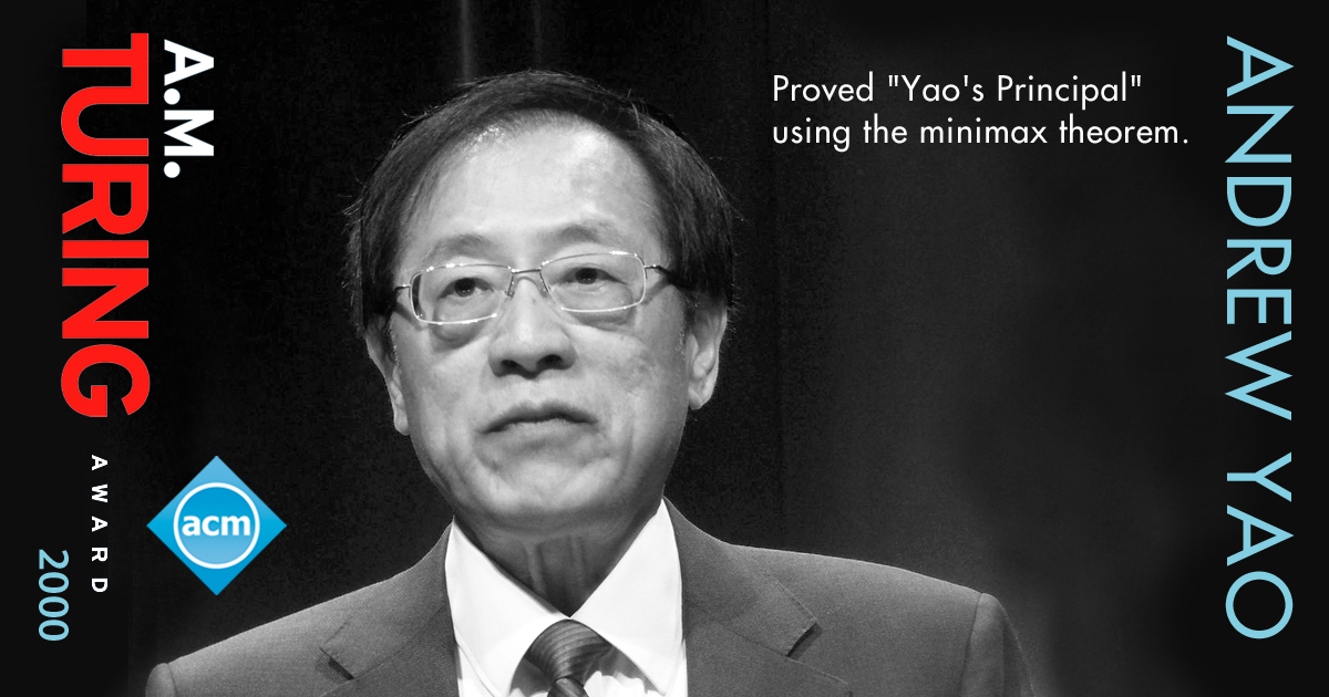 Happy birthday to Andrew Chi-Chih Yao! Yao received the 2000 #ACMTuringAward for his fundamental contributions to the theory of computation, including the complexity-based theory of pseudorandom number generation, cryptography and communication complexity. bit.ly/34vIHif