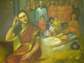 15 वर्षाची चेन्नम्मा कित्तूर राणी चेन्नम्मा बनली.. .पण नियतीचा खेळ वेगऴाच होता.राणीनं एका पुत्रालाही जन्म दिला . या काऴातचं राजा 1816 ला कालवश झाला पण लवकरचं राणीचा पुत्र ही मरण पावला.नंतर राणीनं नात्यातील शिवलिंगप्पा ला दत्तक घेतला.