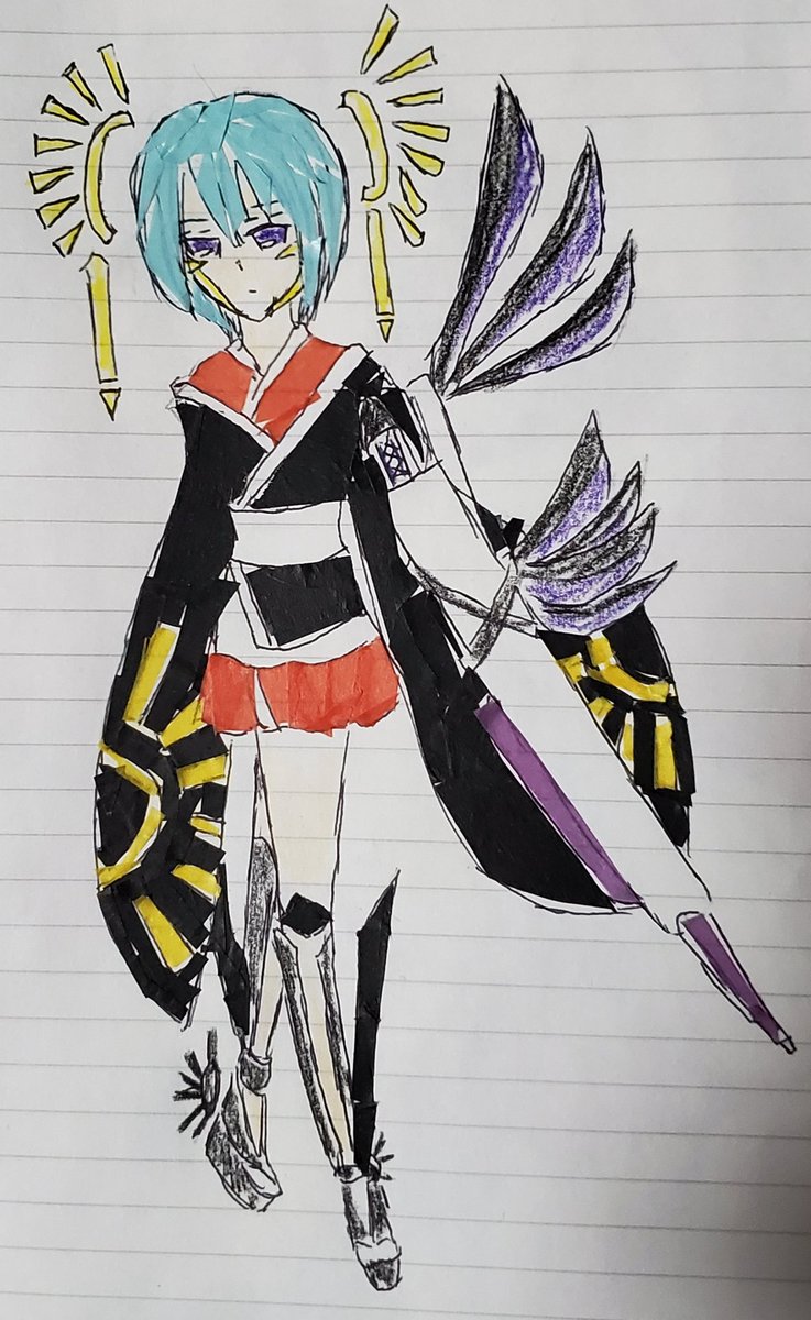 たっぱ菜 垢移行中 メカ女子4 ほぼ色鉛筆 途中経過から力尽きました 3 オリジナルイラスト 一次創作 マステ絵 マステ絵民さんと繋がりたい アナログイラスト アナログ絵描きさんと繋がりたい