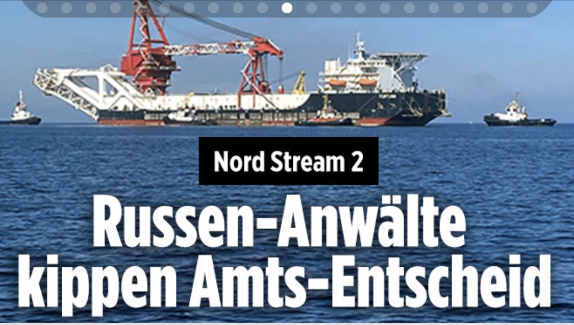  #Scoop (thread & free article) @BILD was give exclusive access to email conversations & internal documents of the BSH - the Federal Agency for Maritime Navigation and Hydrography - which is responsible for the  #NordStream2 construction permits in Germany’s EEZ by  @Umwelthilfe.